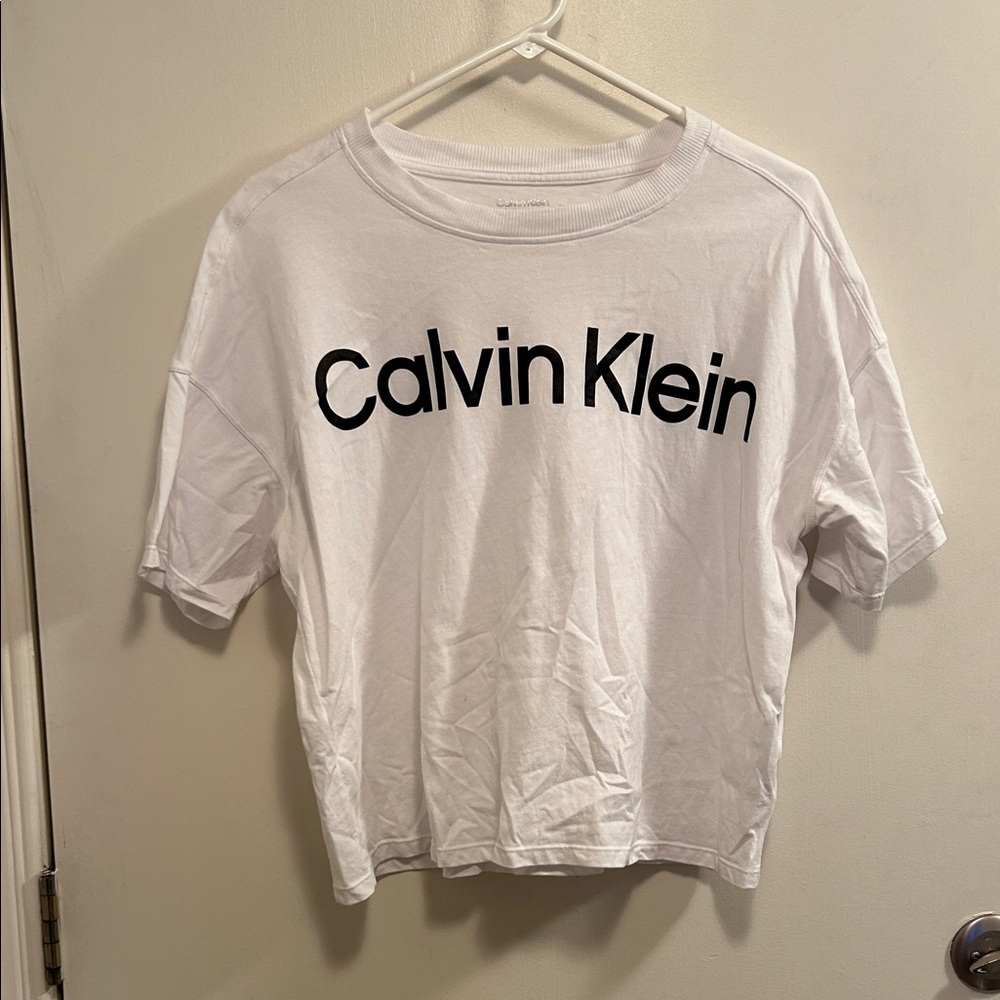 Calvin Klein White Logo Tee